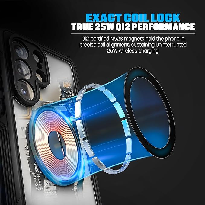 Encased Full Armor Case Samsung Galaxy S26 Ultra with Privacy Screen Protector - Black