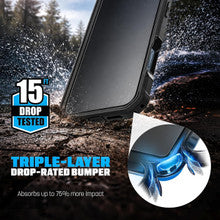Encased Falcon with Belt Clip Holster Case iPhone 18 Pro Max - Black