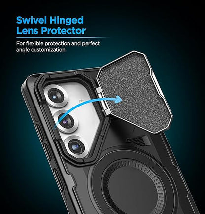 Encased Explorer Case Samsung Galaxy S25 FE with Belt Clip Holster - Black