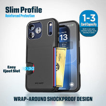 Encased Cache with Built-in Card Holder Slot Case iPhone 18 Pro - Black