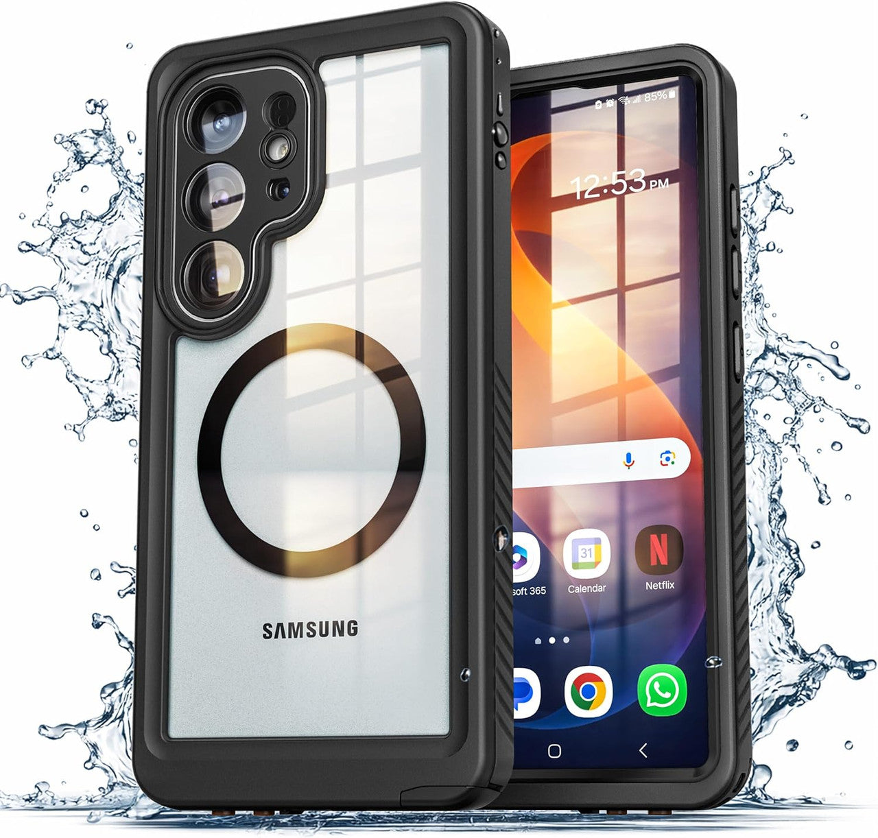 Encased Titan Waterproof Case Samsung Galaxy S26 Ultra - Clear/Black