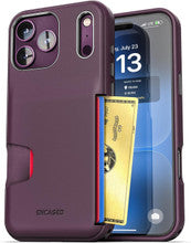 Encased Cache with Built-in Card Holder Slot Case iPhone 18 Pro - Burgundy