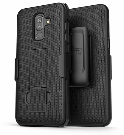 Encased Combo Case Samsung Galaxy J8 with Holster - Black