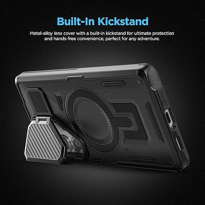 Encased Explorer Case Samsung Galaxy S25 FE with Belt Clip Holster - Black