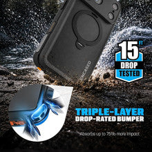 Encased Waterproof with Magnetic Kickstand Case iPhone 18 Pro - Black