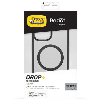 OtterBox React MagSafe Case iPhone 17e/16e/15/14/13 - Clear/Black