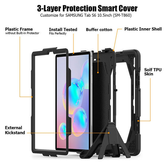 Krakatoo Armor Case Samsung Galaxy Tab S6 - Black