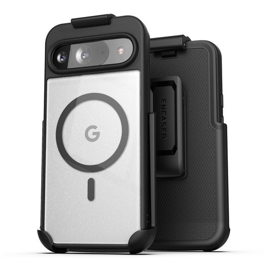 Encased Clear MagSafe Case Google Pixel 9/9 Pro with Belt Clip Holster - Clear