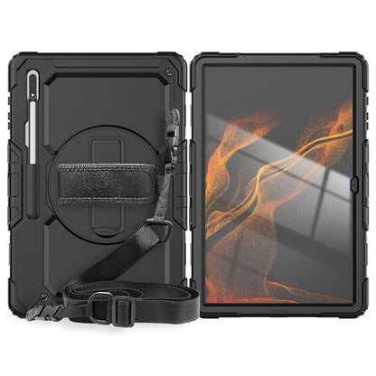 Krakatoo Armor Case Samsung Galaxy Tab S8 Ultra with Handstrap - Black