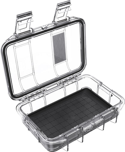 Pelican M60 Waterproof Hard Micro Case with Black Liner - Clear/Black