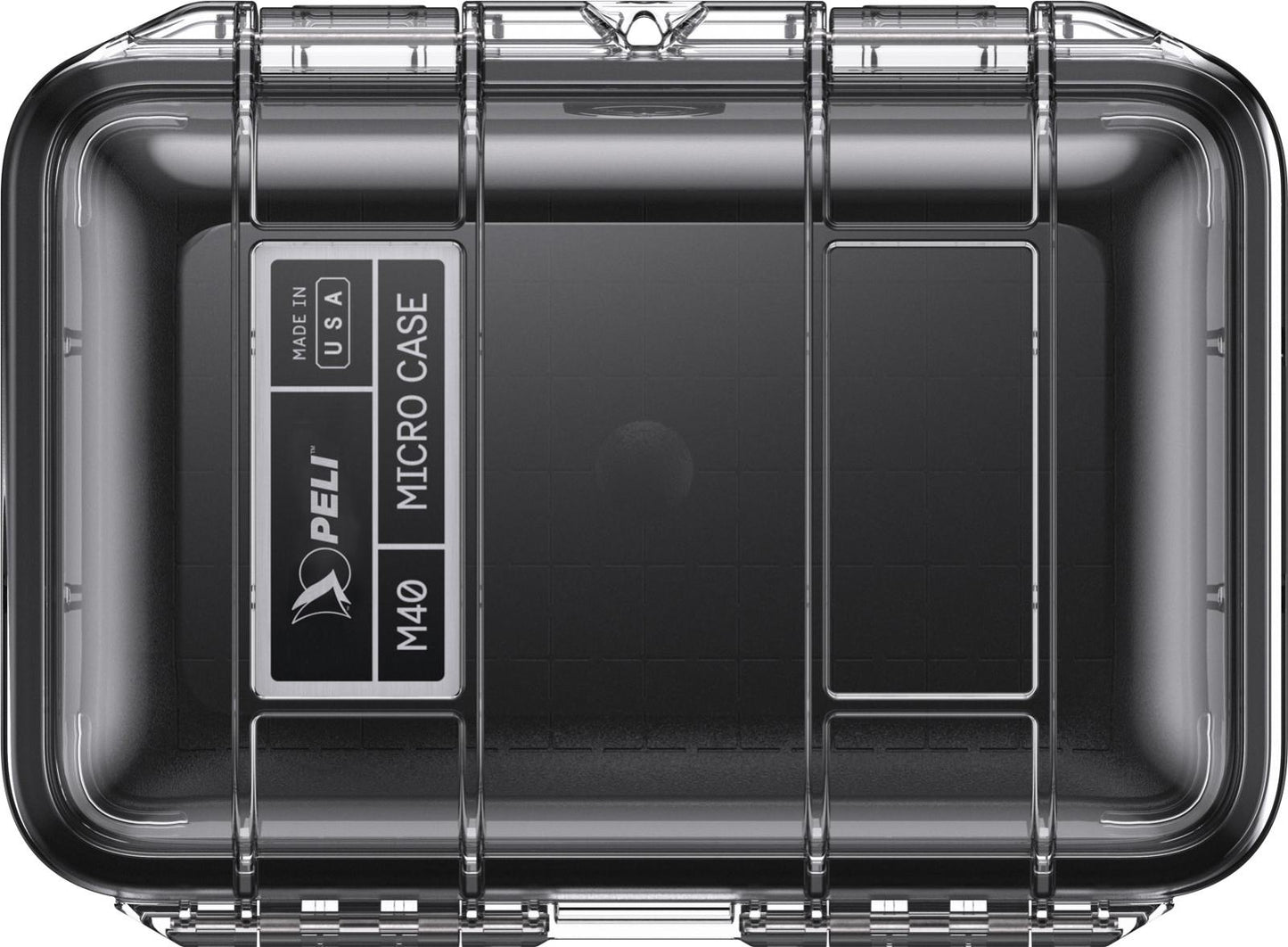 Pelican M40 Waterproof Hard Micro Case with Black Liner - Clear/Black