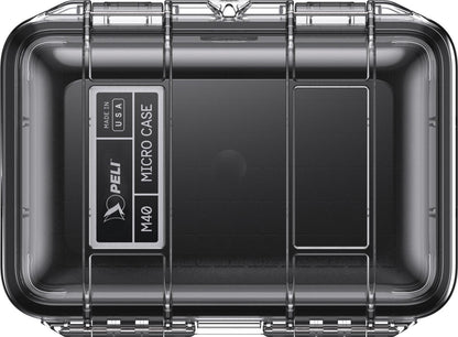 Pelican M40 Waterproof Hard Micro Case with Black Liner - Clear/Black