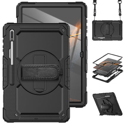 Krakatoo Armor Case Samsung Galaxy Tab S8 Ultra with Handstrap - Black