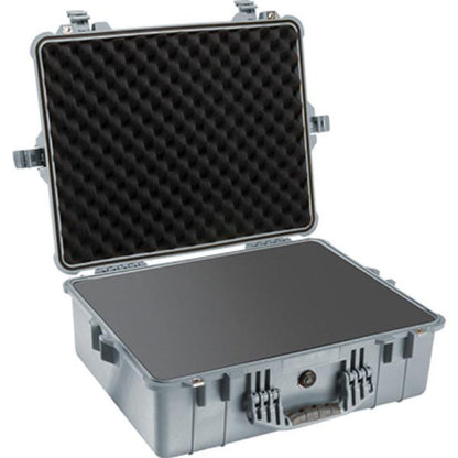 Pelican 1600 Large Protector Case with Foam - Silver