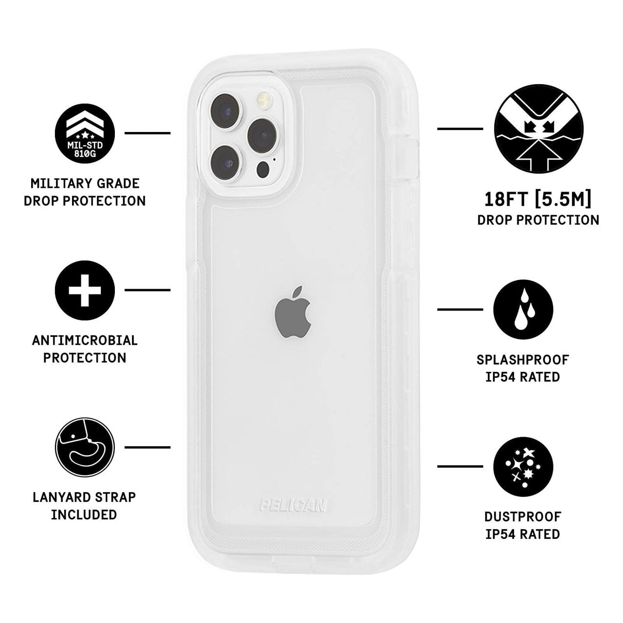 Pelican Marine Active Case iPhone 12 Pro Max - Clear