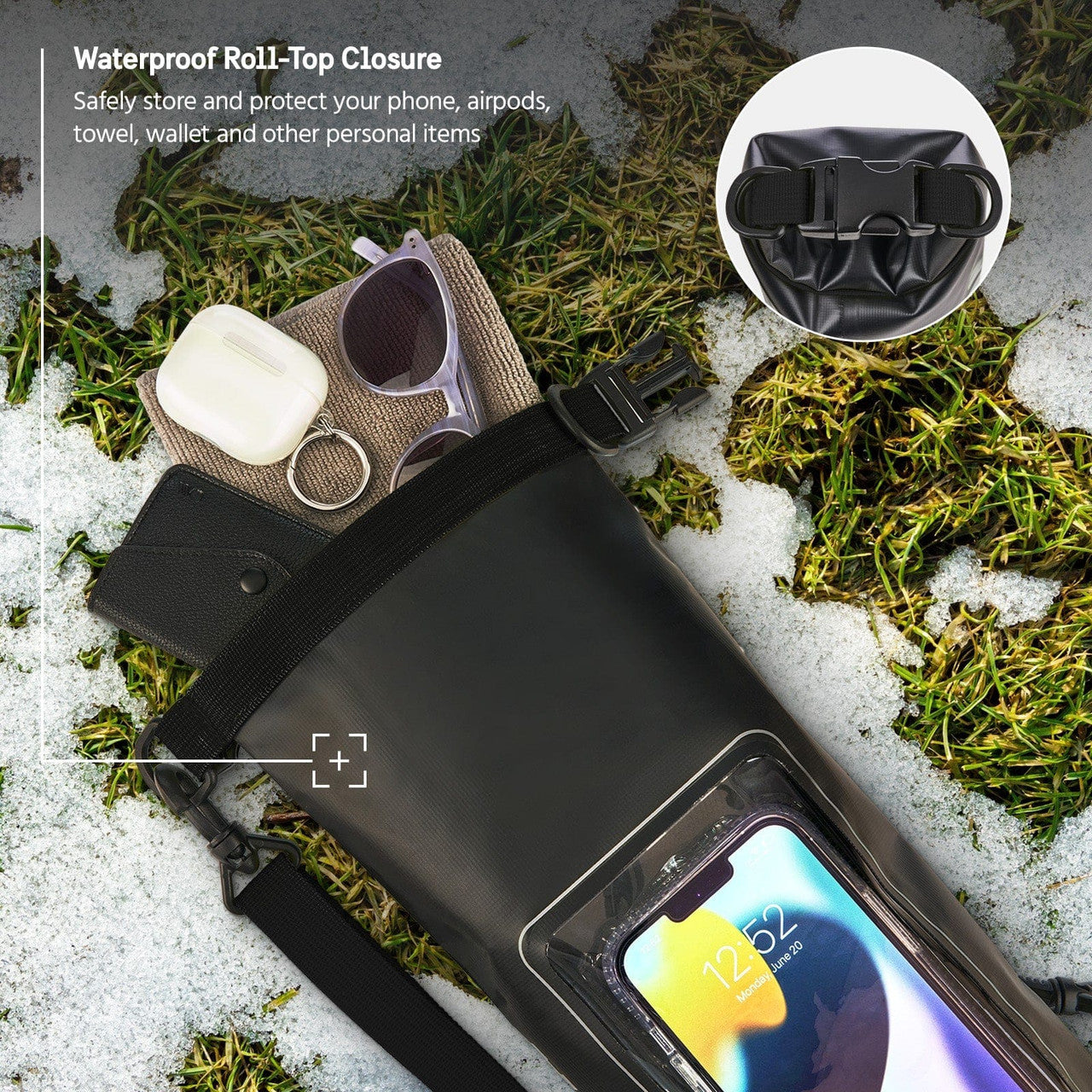 Pelican Marine Water Resistant 2L Dry Bag - Stealth Black