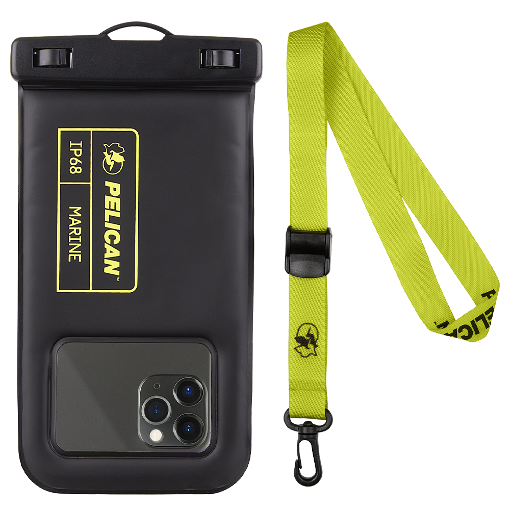 Pelican Waterproof Marine Pouch - Black/Neon Green
