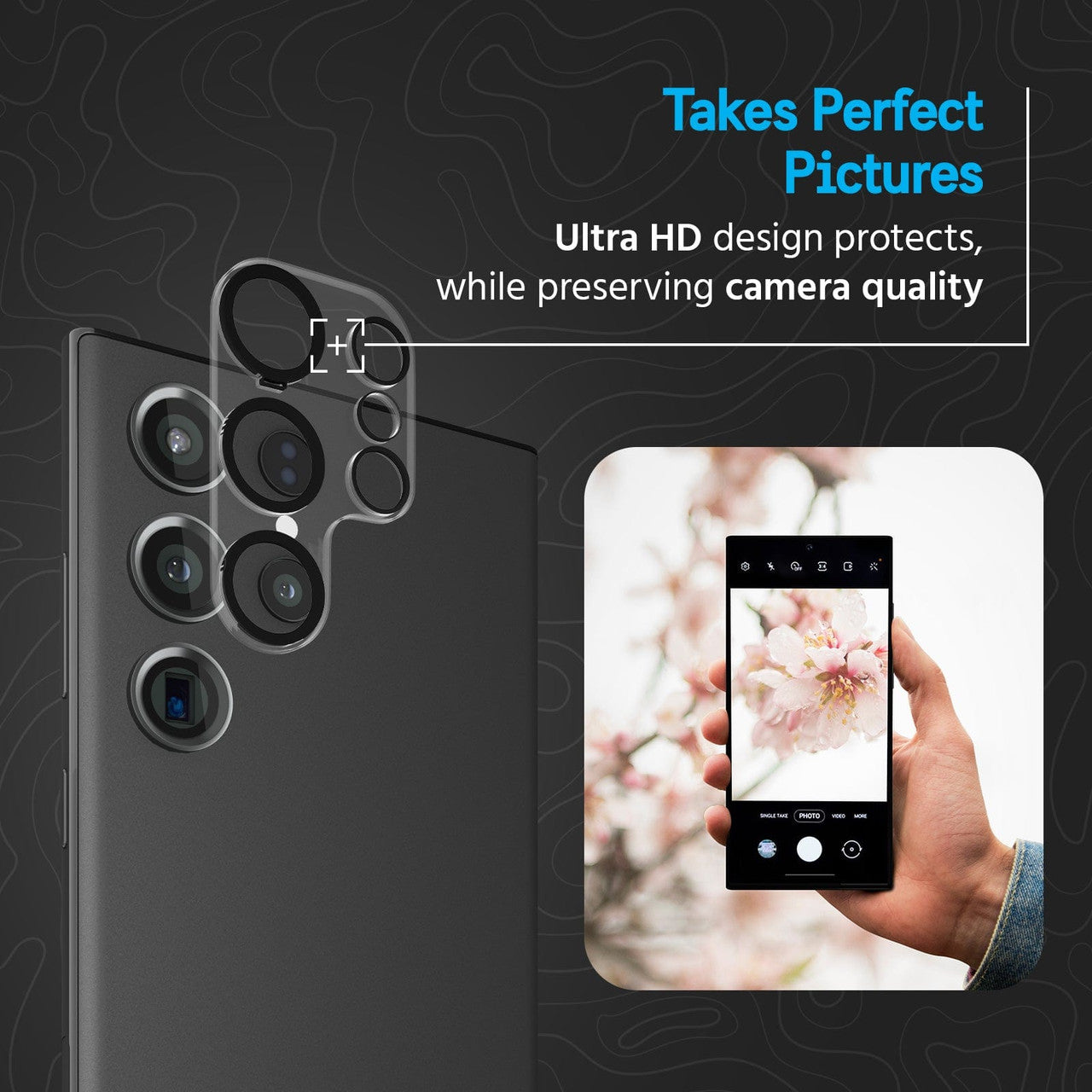 Pelican Camera Lens Protector Samsung Galaxy S23 Ultra - Black