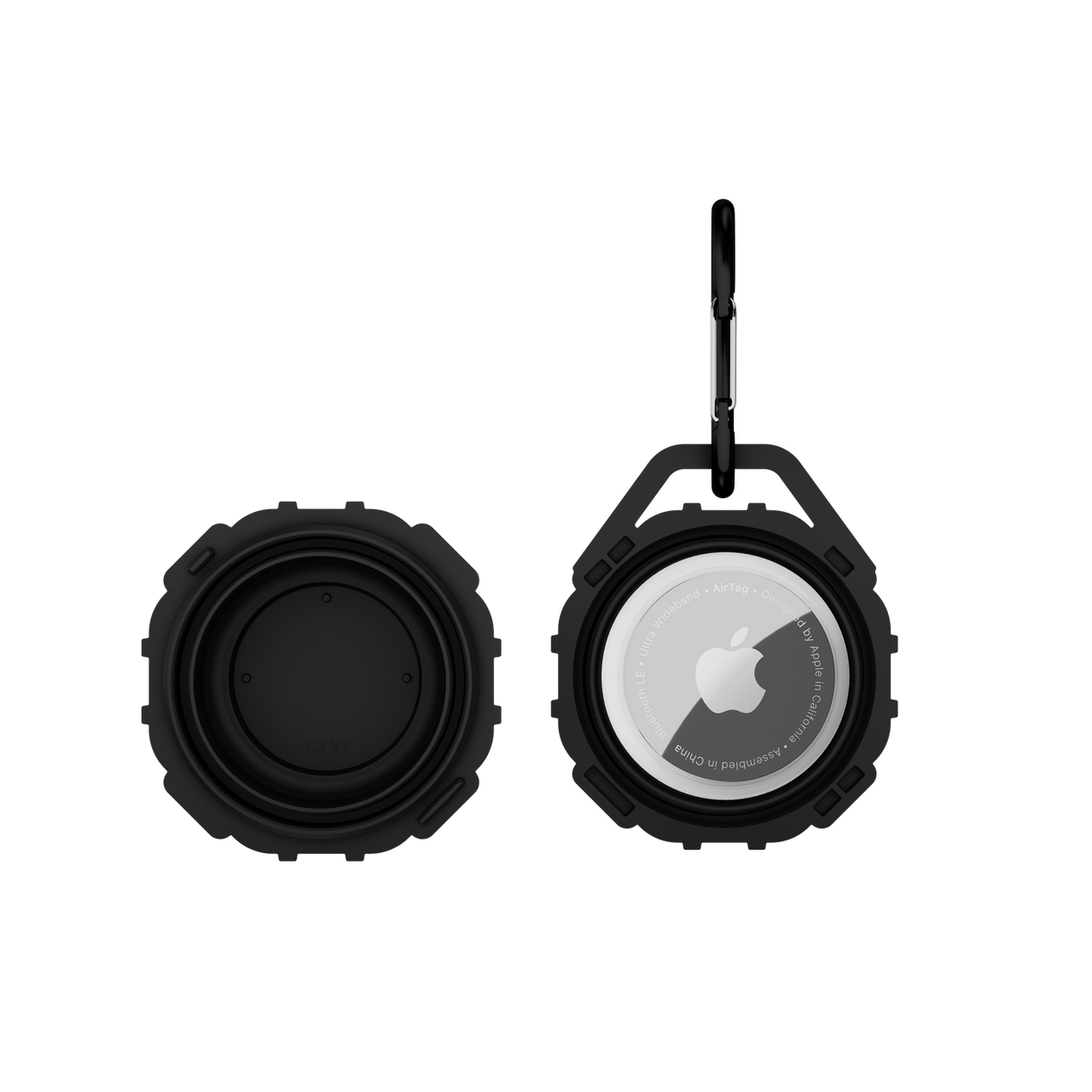 Pelican Marine Waterproof Case AirTag with Carabiner - Black