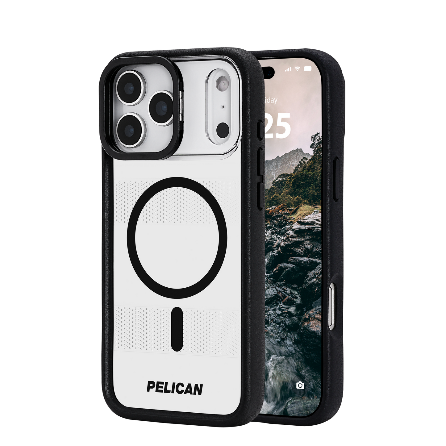 Pelican Protector Magsafe Case with Stand iPhone 17 Pro - Clear/Black
