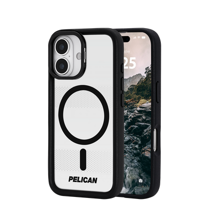 Pelican Protector Magsafe Case with Stand iPhone 17 - Clear/Black