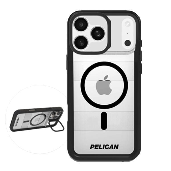 Pelican Protector Magsafe Case with Stand iPhone 17 Air - Clear/Black