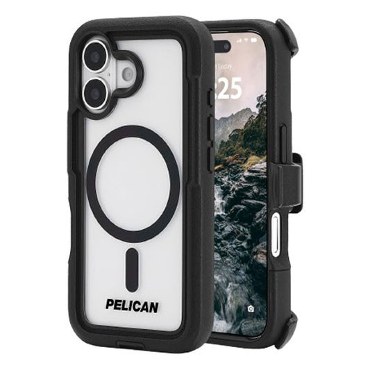 Pelican Voyager Case with Magnet & Holster Samsung Galaxy S26 - Clear/Black