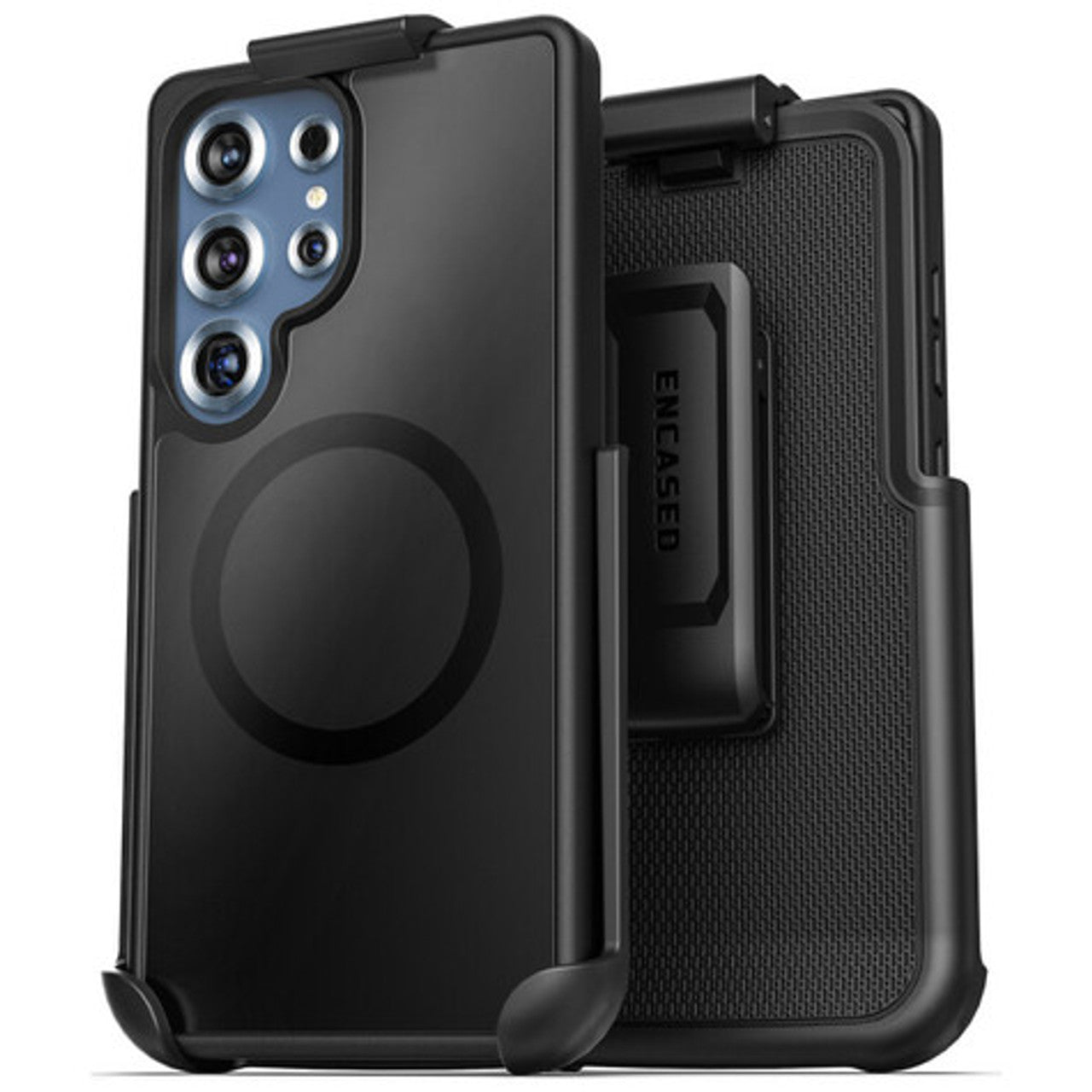 Encased Slimshield Case Samsung Galaxy S25 Ultra with Belt Clip Holster - Black