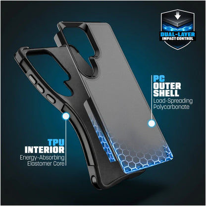 Encased Challenger Case Samsung Galaxy S26 Ultra with Belt Clip Holster - Black