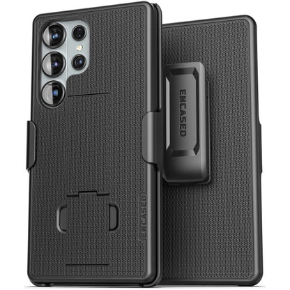 Encased DuraClip Case Samsung Galaxy S26 Ultra with Belt Clip Holster and Kickstand - Black