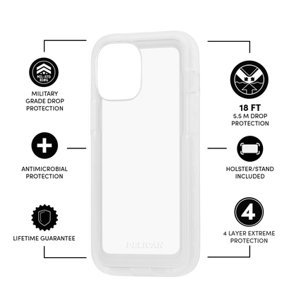 Pelican Voyager Case iPhone 12 Mini - Clear