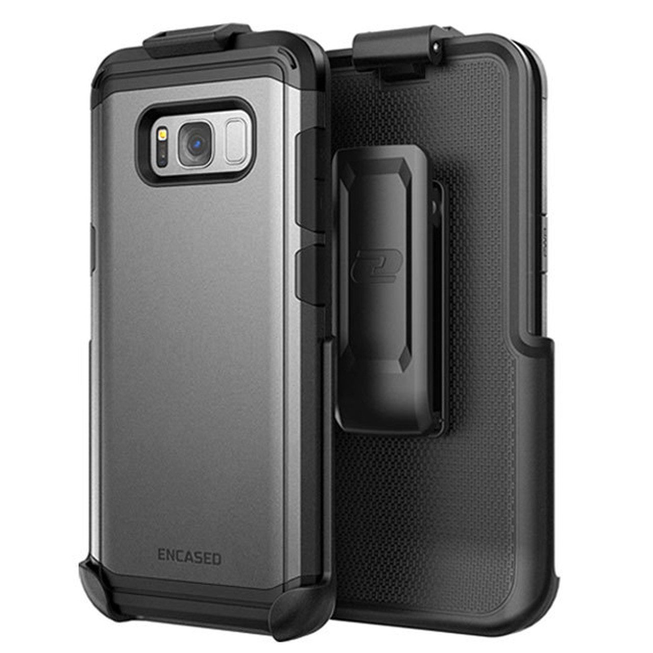 Encased Scorpio R5 Case Samsung Galaxy S8 with Holster - Gunmetal Grey