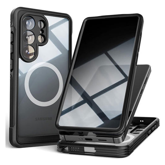 Encased Full Armor Case Samsung Galaxy S26 Ultra with Privacy Screen Protector - Black