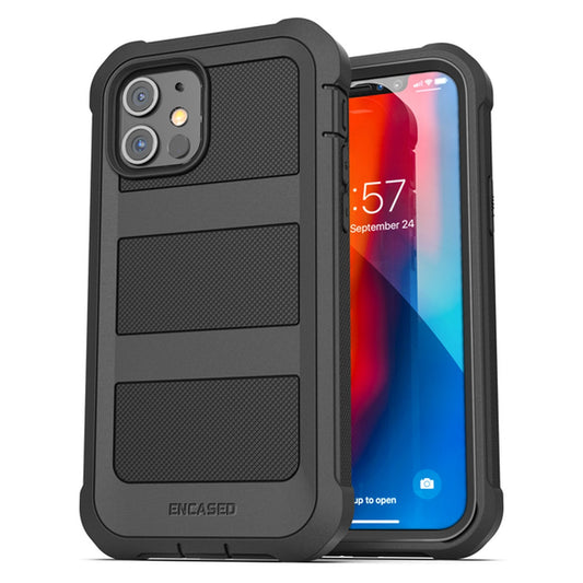 Encased Falcon Case Built-in Screen Guard iPhone 12/12 Pro - Black