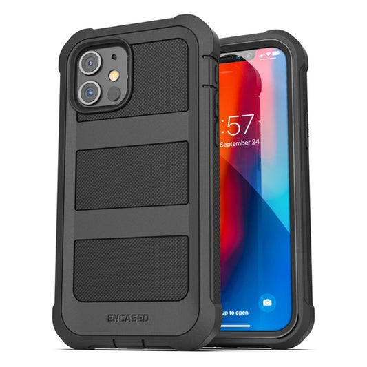 Encased Falcon Case Built-in Screen Guard iPhone 12 Mini - Black