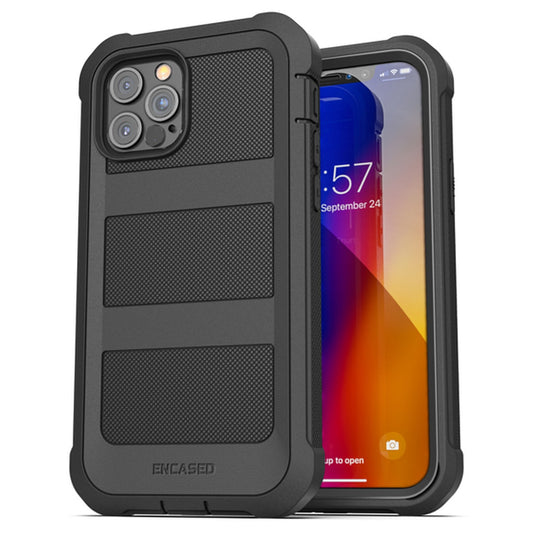 Encased Falcon Case Built-in Screen Guard iPhone 12 Pro Max - Black