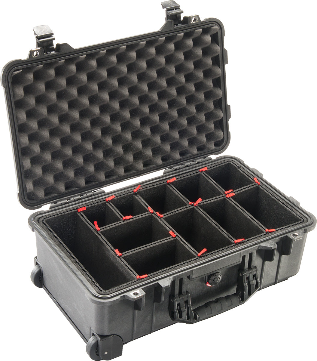 Pelican 1510 Protective Carry-On Case with TrekPak Divider System - Black