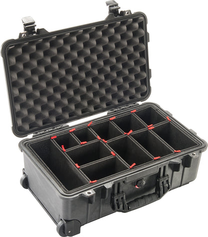 Pelican 1510 Protective Carry-On Case with TrekPak Divider System - Black