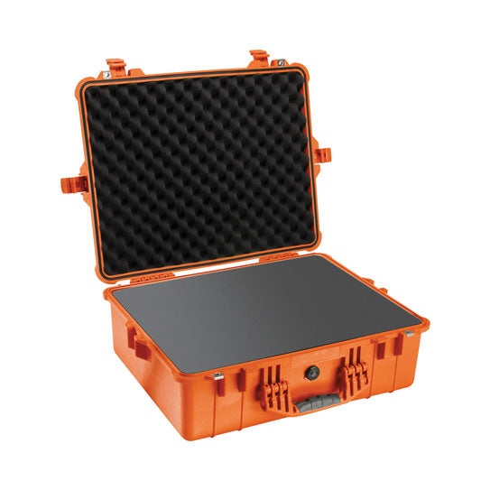 Pelican 1600 Protector Case with Foam - Orange