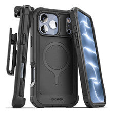Encased Falcon with Belt Clip Holster Case iPhone 18 Pro Max - Black