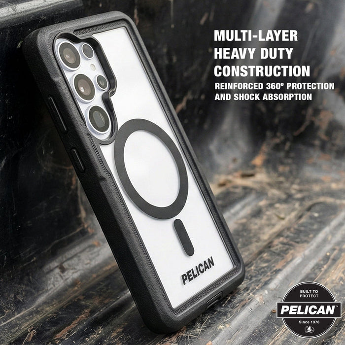 Pelican Voyager Case with Magnet & Holster Samsung Galaxy S26 Ultra - Clear/Black
