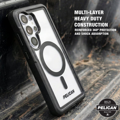 Pelican Voyager Case with Magnet & Holster Samsung Galaxy S26 Ultra - Clear/Black