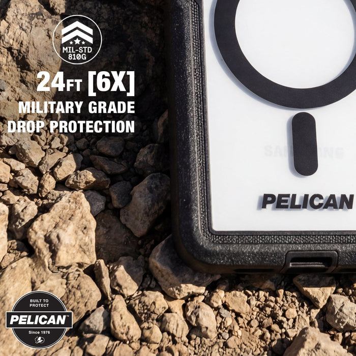 Pelican Voyager Case with Magnet & Holster Samsung Galaxy S26 - Clear/Black