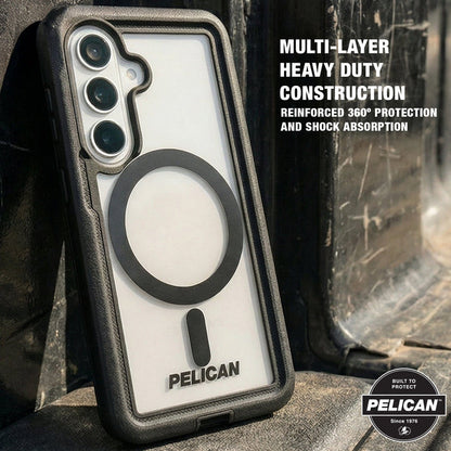 Pelican Voyager Case with Magnet & Holster Samsung Galaxy S26 - Clear/Black