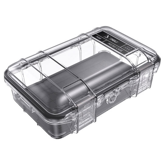 Pelican M50 Waterproof Hard Micro Case with Black Liner - Clear/Black