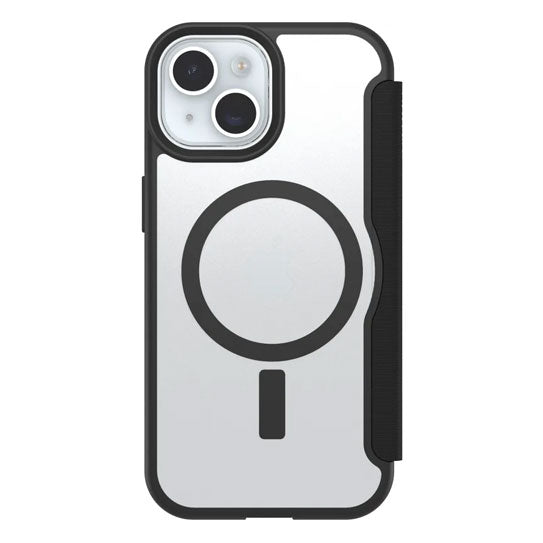 OtterBox React Folio MagSafe Case iPhone 17e/16e/15/14/13 - Black Crystal